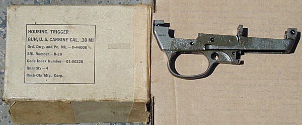 #519 M1 Carbine trigger housing Type 2, Unissued ROCK-OLA