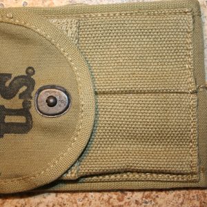 M1 CARBINE Stock Pouch, Holds 2 - 15 rd mags (USGI unissued)